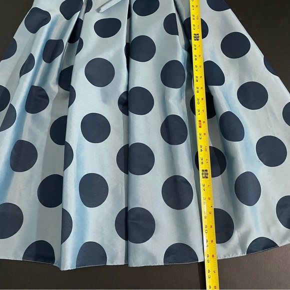 BHLDN Anthropologie New 50s 60s Retro Polka Dot Swing Dress Satin Taffeta Party - Picture 11 of 16